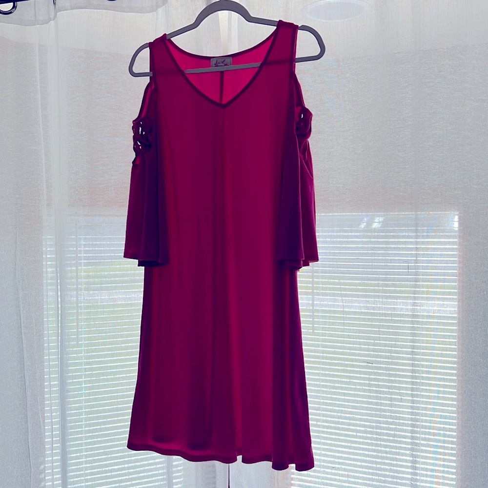 Ivy Lane Magenta knee length dress
